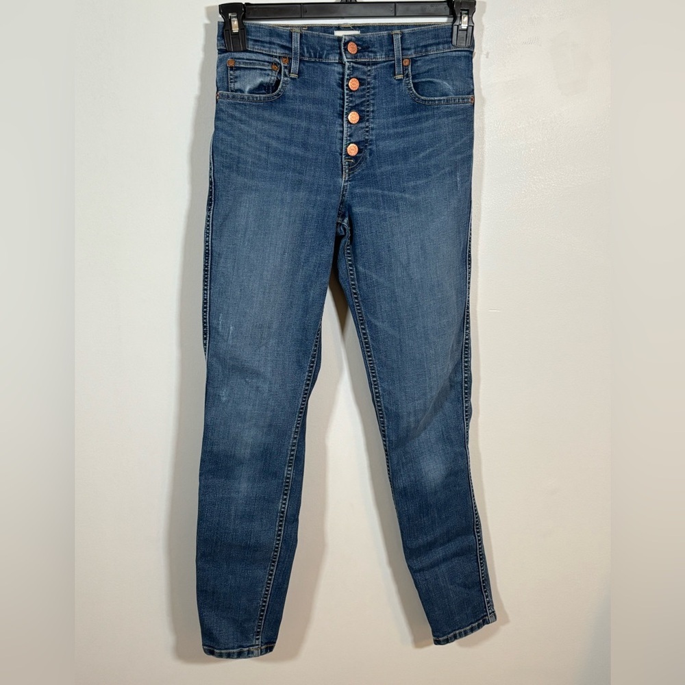 ABLE The High Rise Skinny Jeans Women’s Size 25 Button Fly Stretch Denim